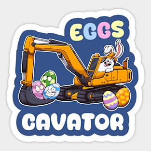 Eggscavator Easter pun Sticker